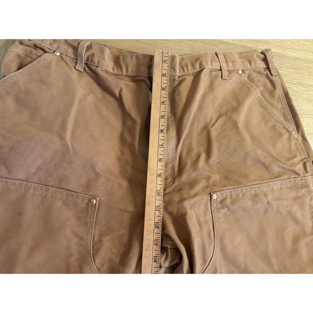Carhartt Double Knee Pants Mens 42X30 Brown Loose Duck Canvas Utility Work B01-M - Picture 14 of 16